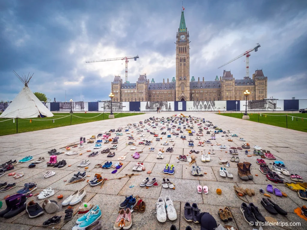 shoes at Parliament Hill, Ottawa, Ontario