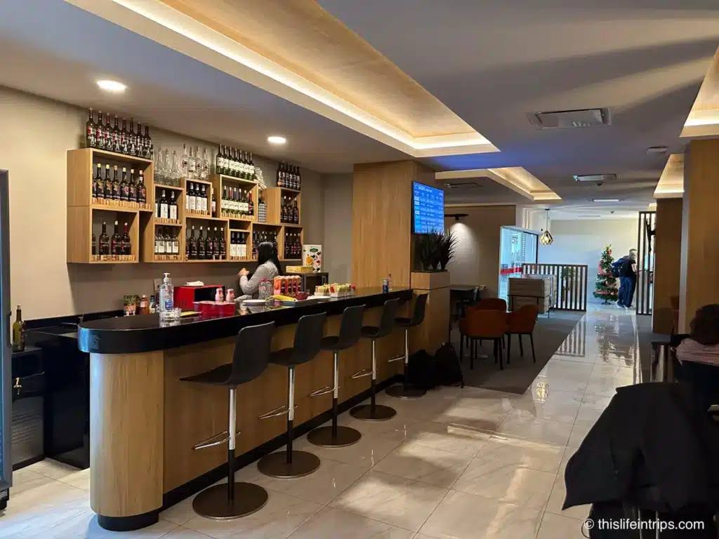 OMA Mazatlan Lounge bar seating with food selection