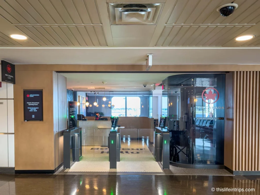Entrance to the Air Canada Café Montreal