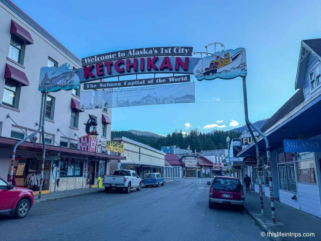 Welcome to Ketchikan sign downtown