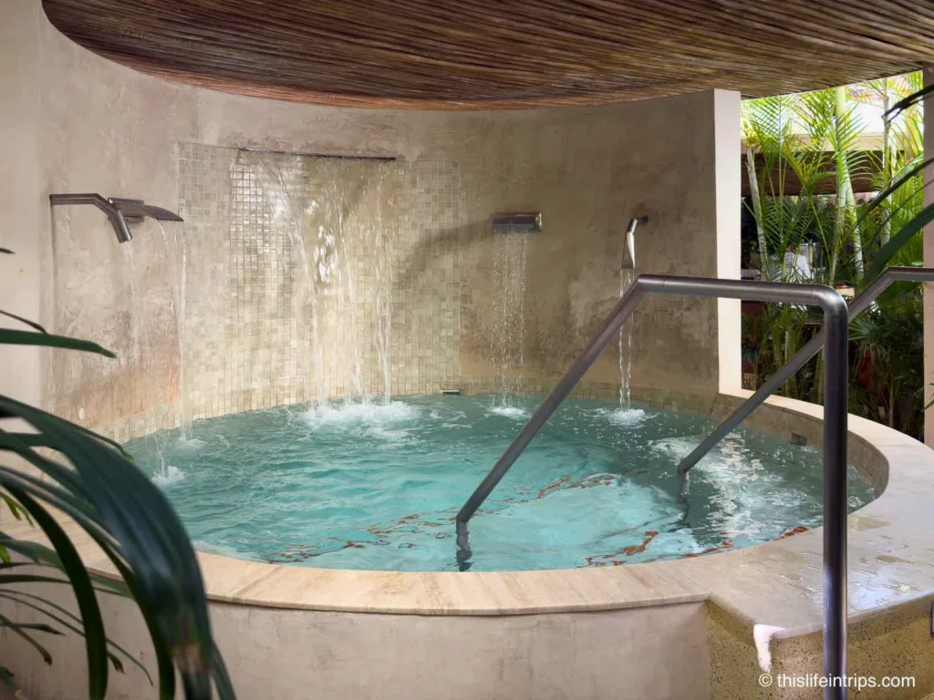 hydrotherapy at the Hilton Cancun all inclusive resort