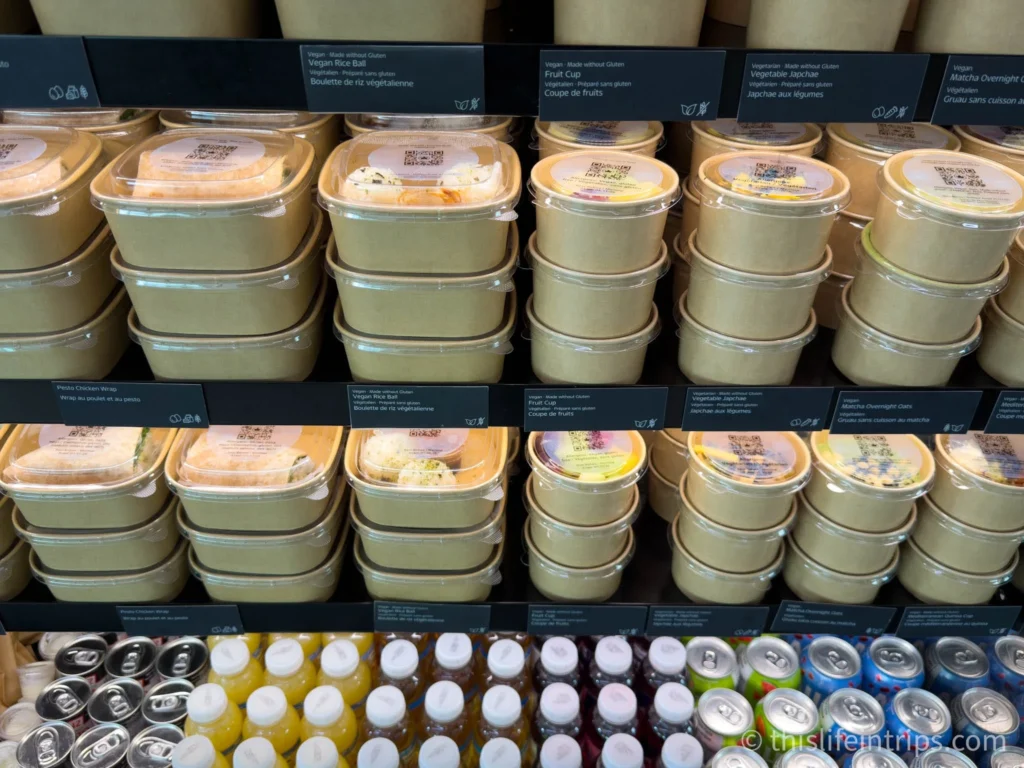 take away food at the Air Canada Cafe Vancouver