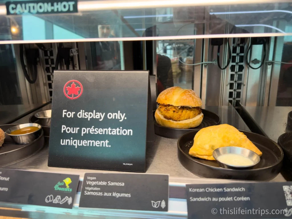 food at the Air Canada Cafe Vancouver