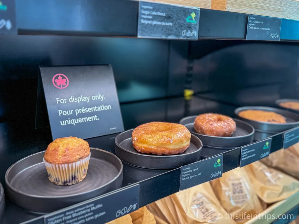 baked goods at the Air Canada Cafe Vancouver