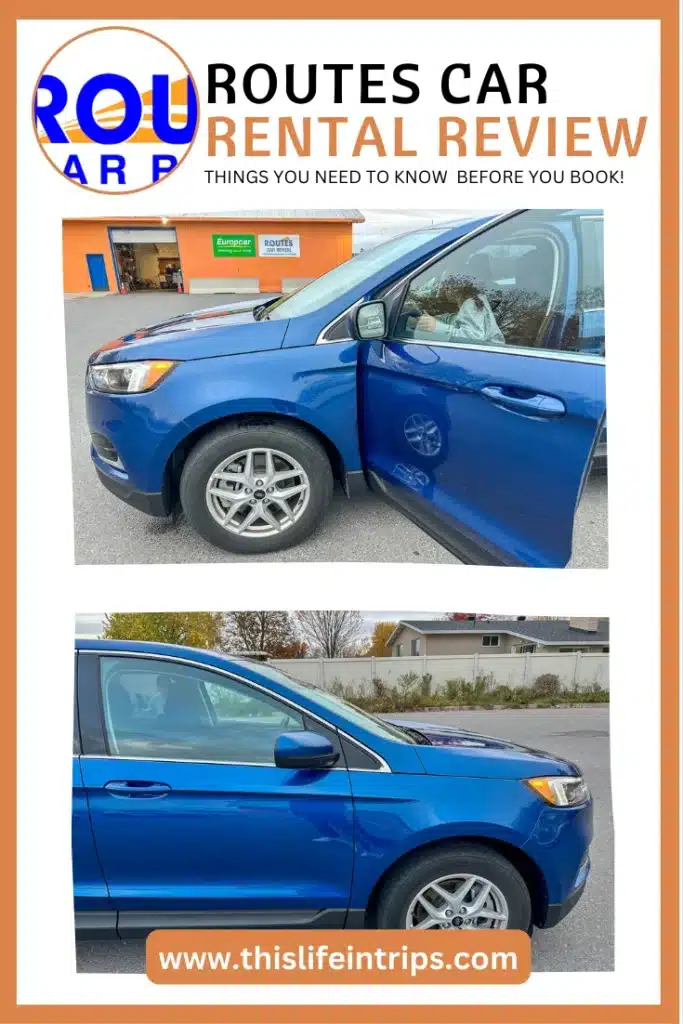 Routes Car Rental shareable pinterest image