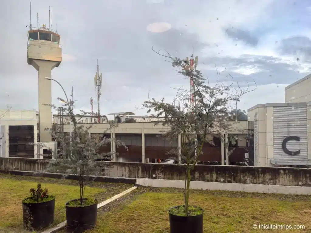 Not the best views at the SALAS VIP Medellin lounge