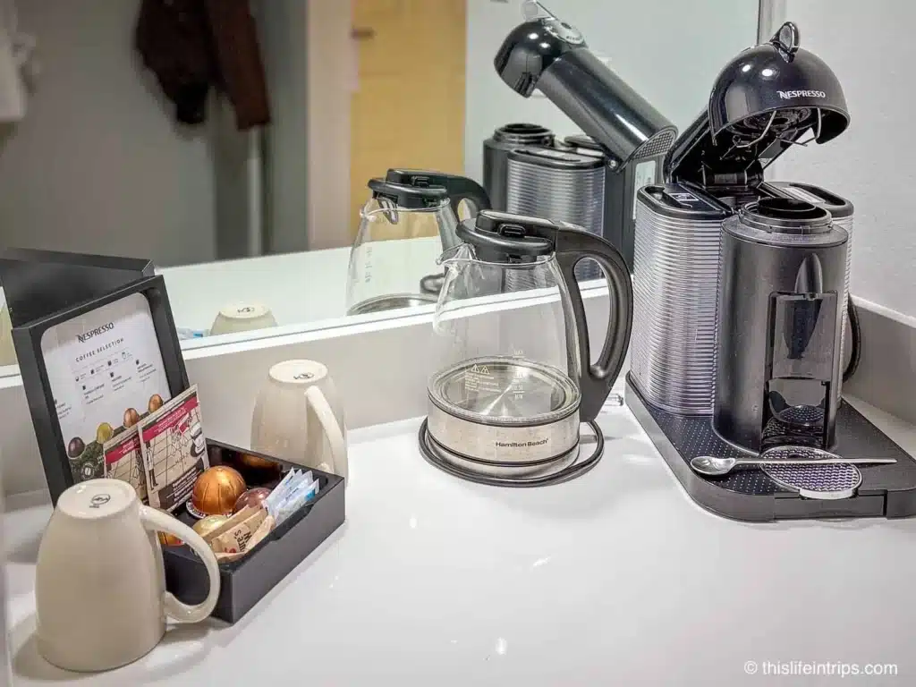 coffee machine at the Bayside Resort