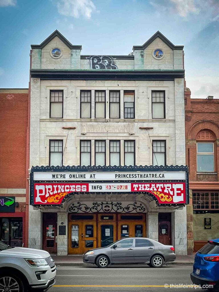 The Historic Princess Theatre among the Whyte Ave bars