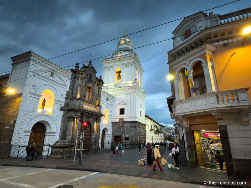 Quito Old Town at Dusk